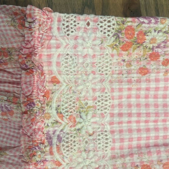 NWT Loveshack Fancy Arla Skirt, Berry Picnic. Size XS. - Picture 8 of 10